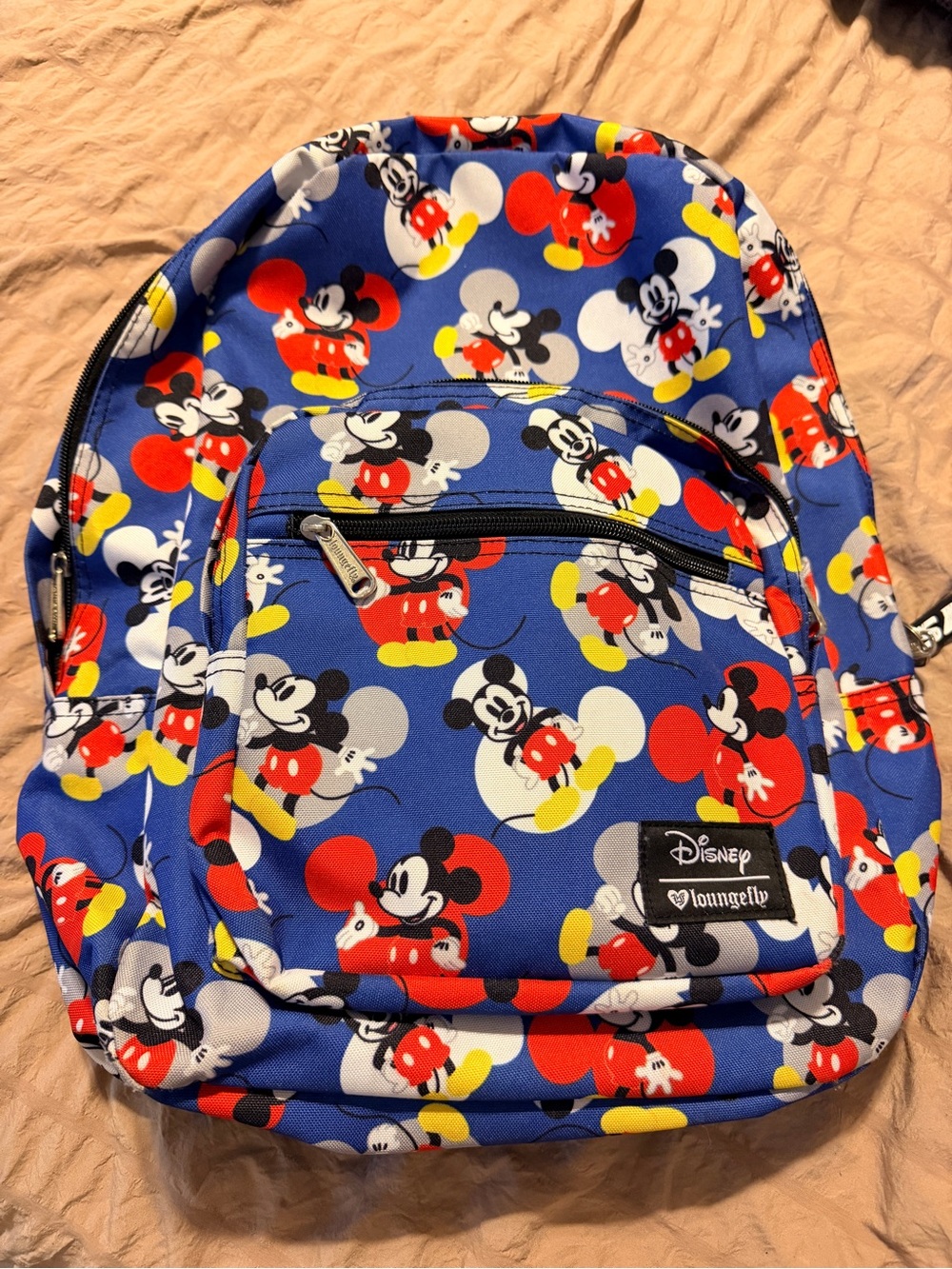 Loungefly Mickey Mouse Blue, Red & Yellow Backpack